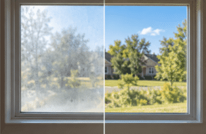 window fogging vs clear window